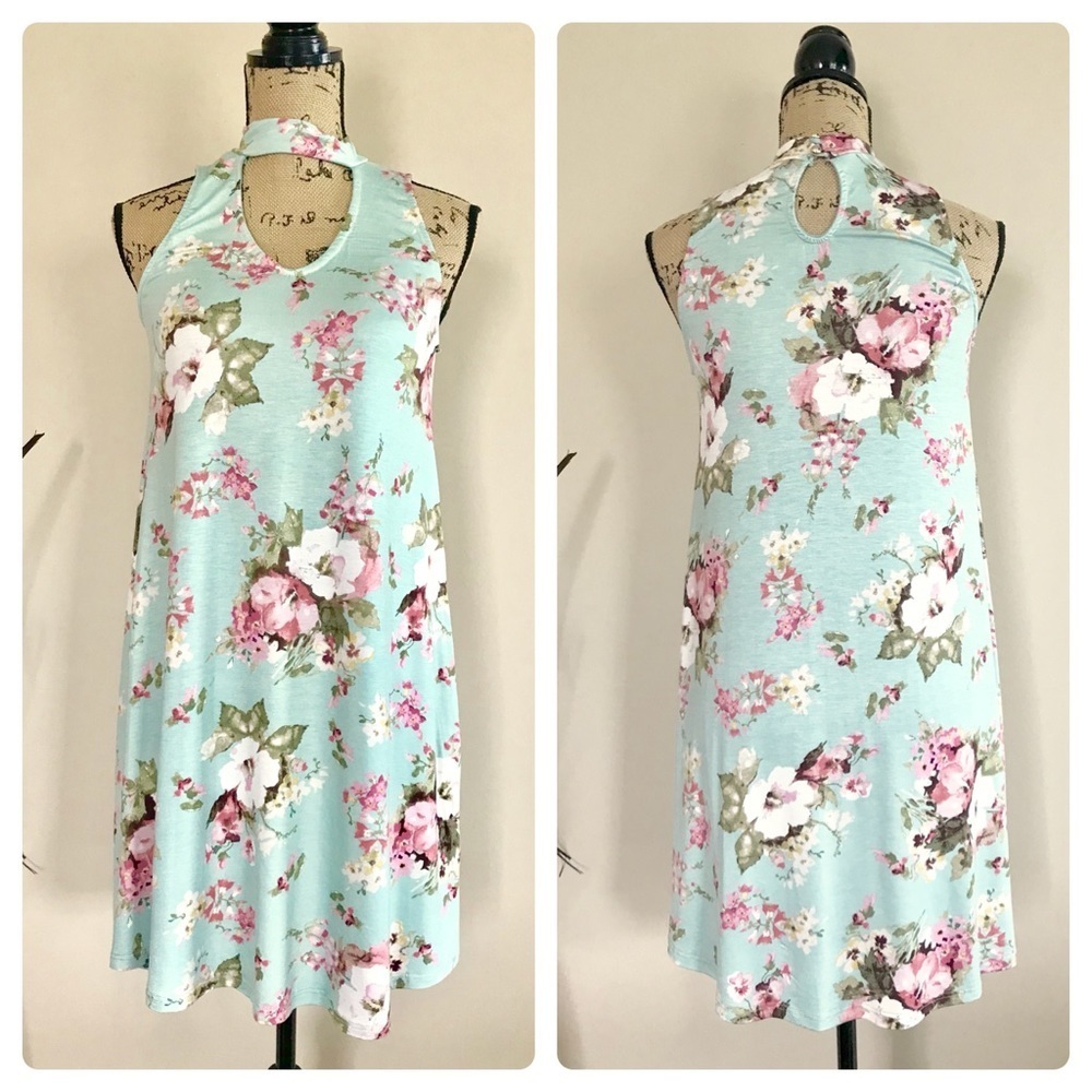 Floral choker mini dress - Picture 8 of 8